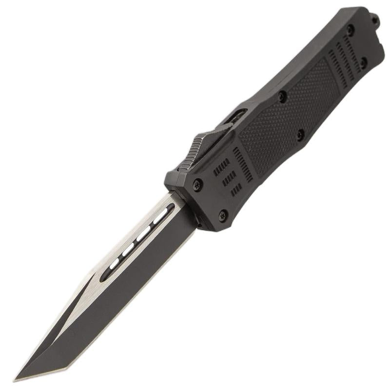 Portable Pocket Knife Straight or Curved Edge EDC Kitchen Camping Stainless Steel Blade, Sturdy Plastic Grip