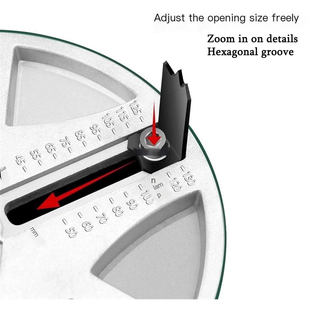 Adjustable Round Hole Saw Tool for Woodworking, Diameter Range 45mm-130mm