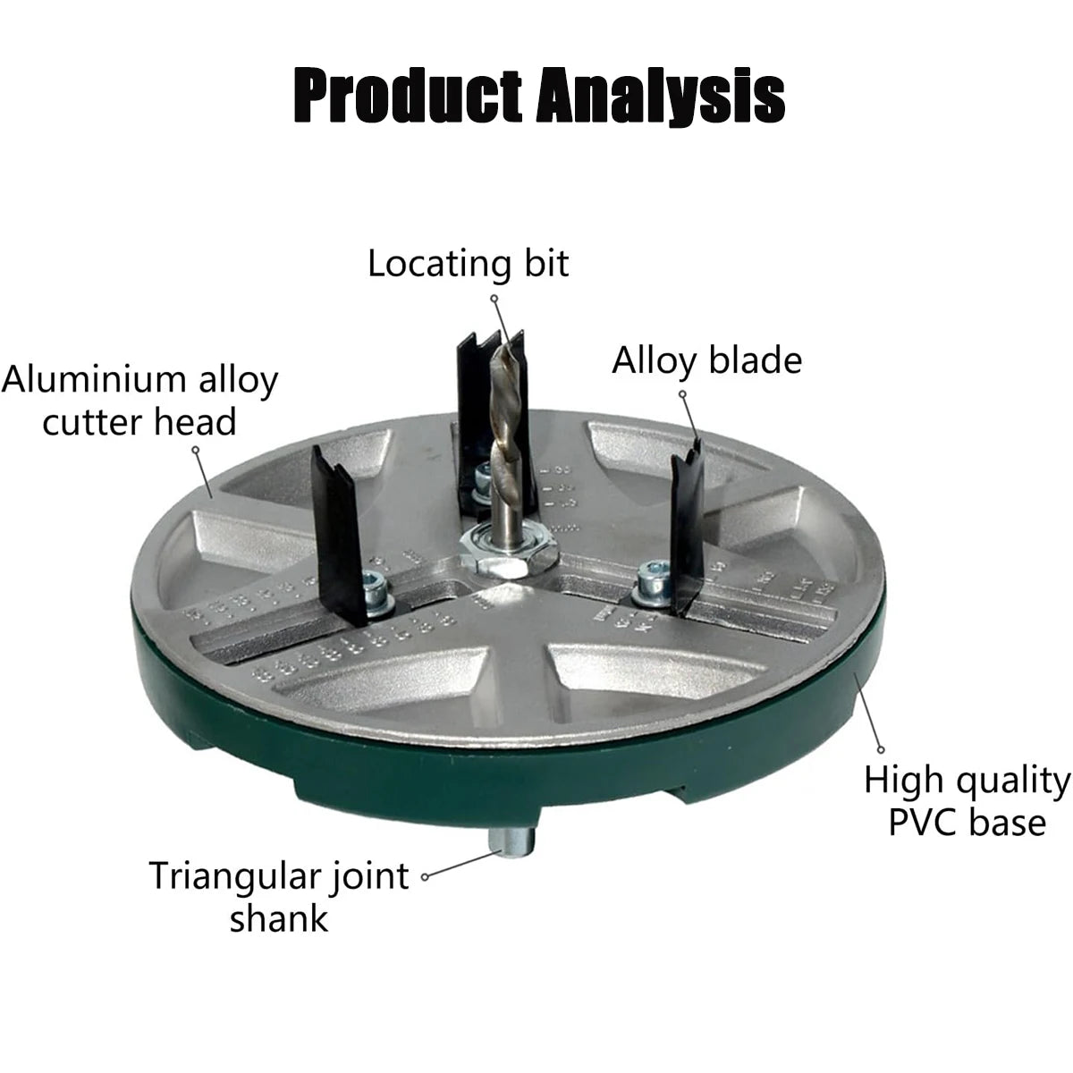 Adjustable Round Hole Saw Tool for Woodworking, Diameter Range 45mm-130mm
