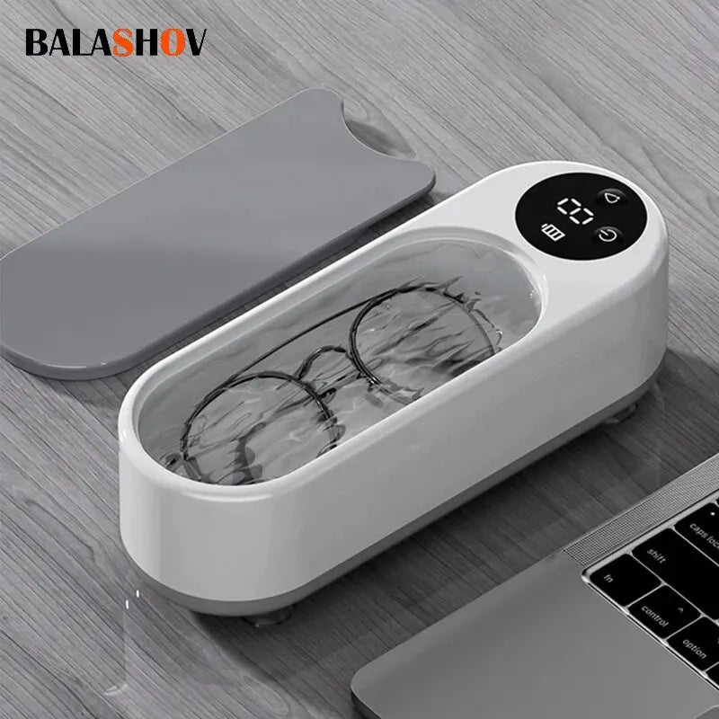 Ultrasonic Jewelry and Household Cleaning Machine, 450ml Capacity for Rings, Glasses, and Makeup Brushes