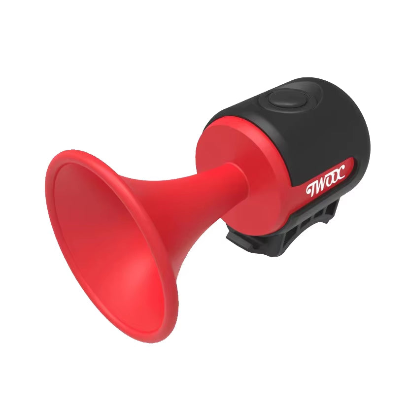 TWOOC Bicycle Electronic Horn, Loud Warning Sound, CR2032 Battery, 120Db, IPX4 Waterproof, Suitable for Road and Mountain Bike
