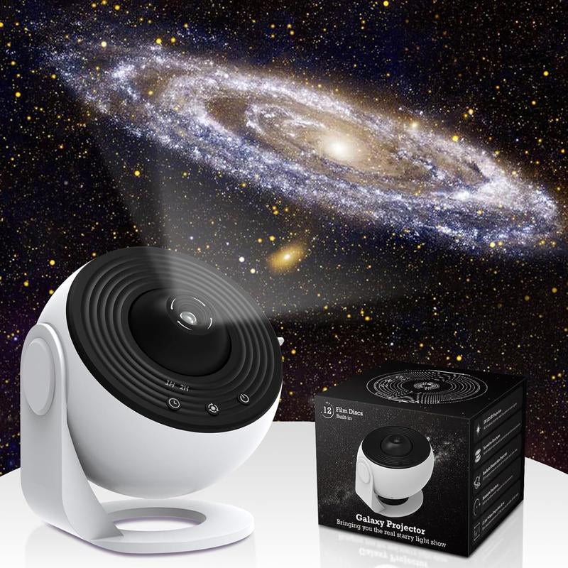 12 in 1 Planetarium Galaxy Projector - Star Projector for Bedroom - 360? Rotating Nebula Projector Lamp,Timed Starry Night Light Projector for ,Home Theater, Ceiling, Room Decoration