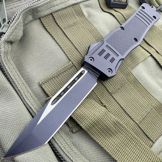 Portable Pocket Knife Straight or Curved Edge EDC Kitchen Camping Stainless Steel Blade, Sturdy Plastic Grip