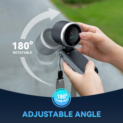 PLAYHOT Portable Handheld Turbo Fan, 5 Gear Wind,4000Mah Battery Operated, up to 10 Working Hours, 3 in 1 Hand Fan Rechargeable with Air Turbo Tech Cooling Fan for Outdoor Activities, Travel, Working, Summer Selected Products