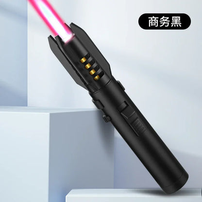 1800°High Temperature Spray Gun Butane Gas Lighter Metal Outdoor Windproof Blue Powerful Flame Torch Jet Lighter Welding Tool